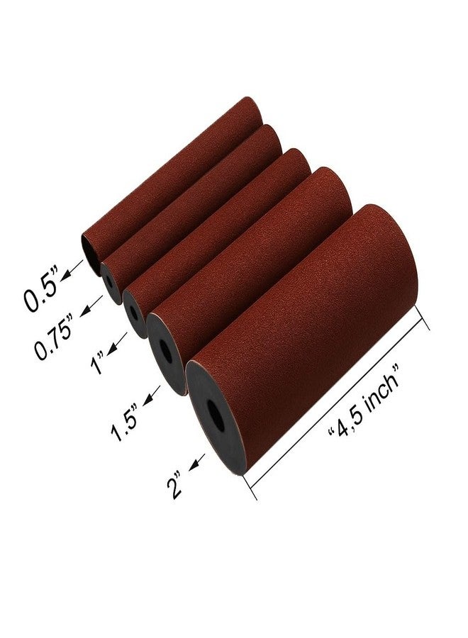 VOLTZ VZ-BOSS Wood sanding Roller-(5pcs) Woodworking 0.5’’, 0.75’’, 1’’, 1.5’’, 2’’ Inch Roller (80-Grit) - Image 2